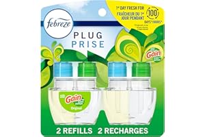 Febreze Plug in Air Freshener, Odor-Fighting Scented Oil Refill, Air Fresheners for Home and Bathroom and Kitchen, Long Lasti