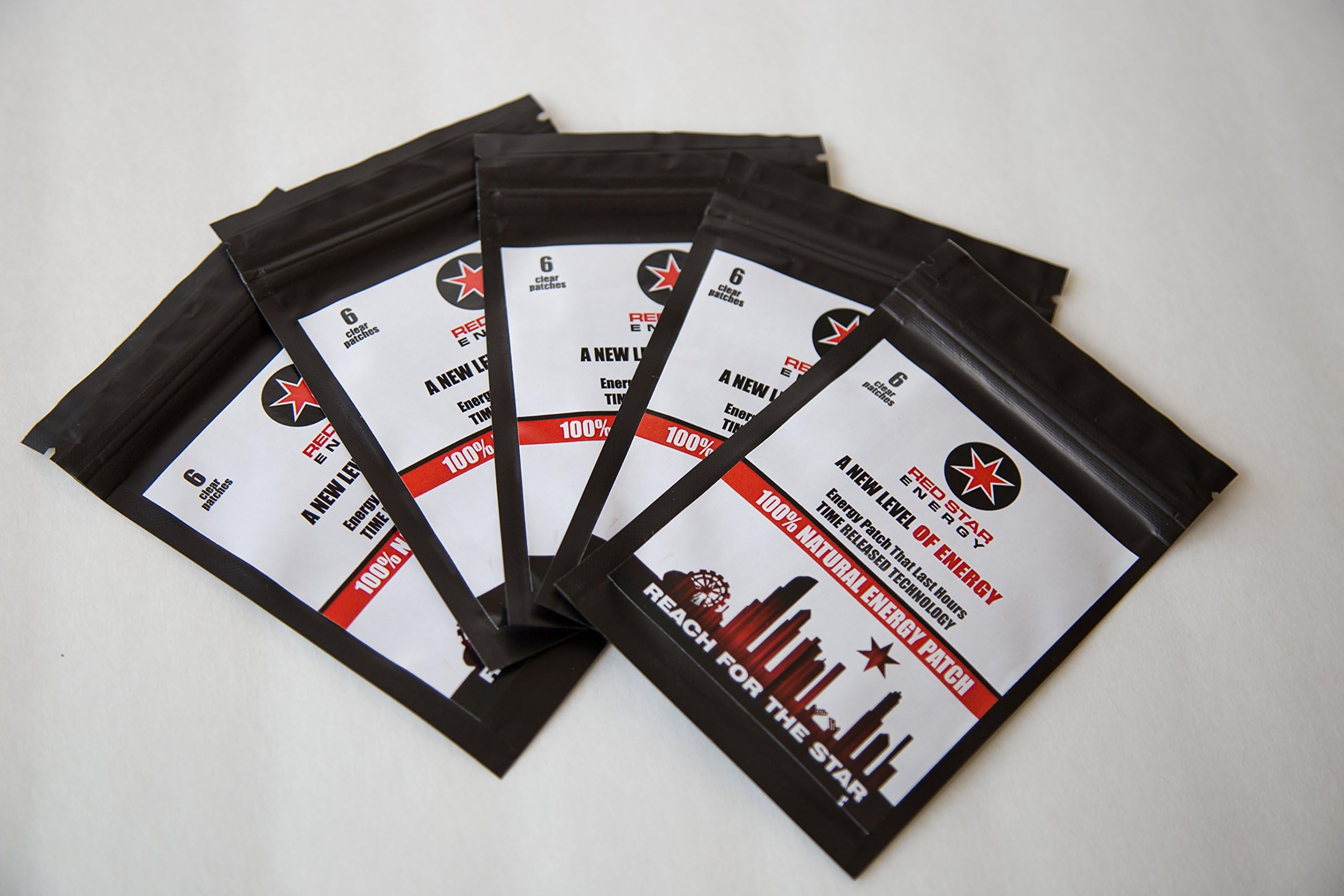 Red Star Energy Patch - 100% Natural Energy - One Pack of six Patches per Order