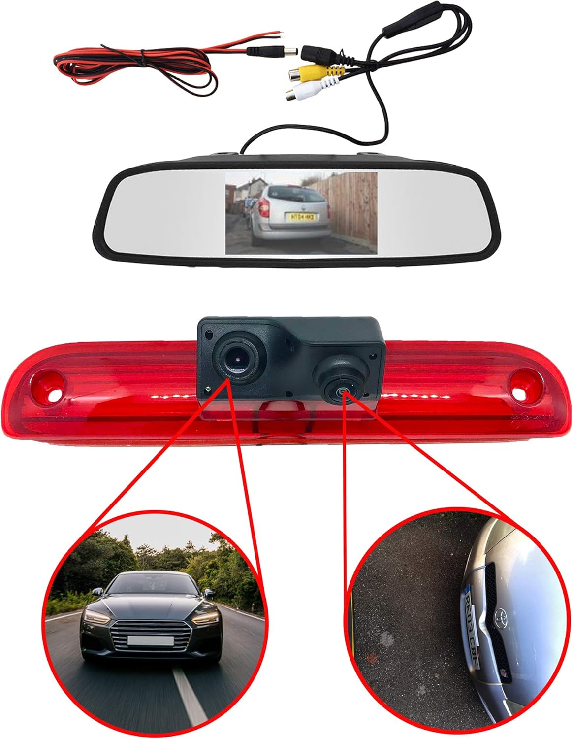 Dolphin Dual Rear & Reversing Brake Light Camera For Peugeot Boxer 2006