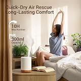 ASAKUKI 300ml Essential Oil Diffuser Ultrasonic Humidifier 7 LED Lights Yellow view 5