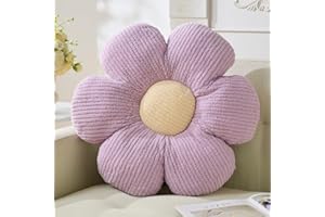 Vdoioe Flower Pillow, Cute Daisy Pillow Flower Shaped Throw Pillow Cushion Seating 15.75" Floor Home Decorative Pillows