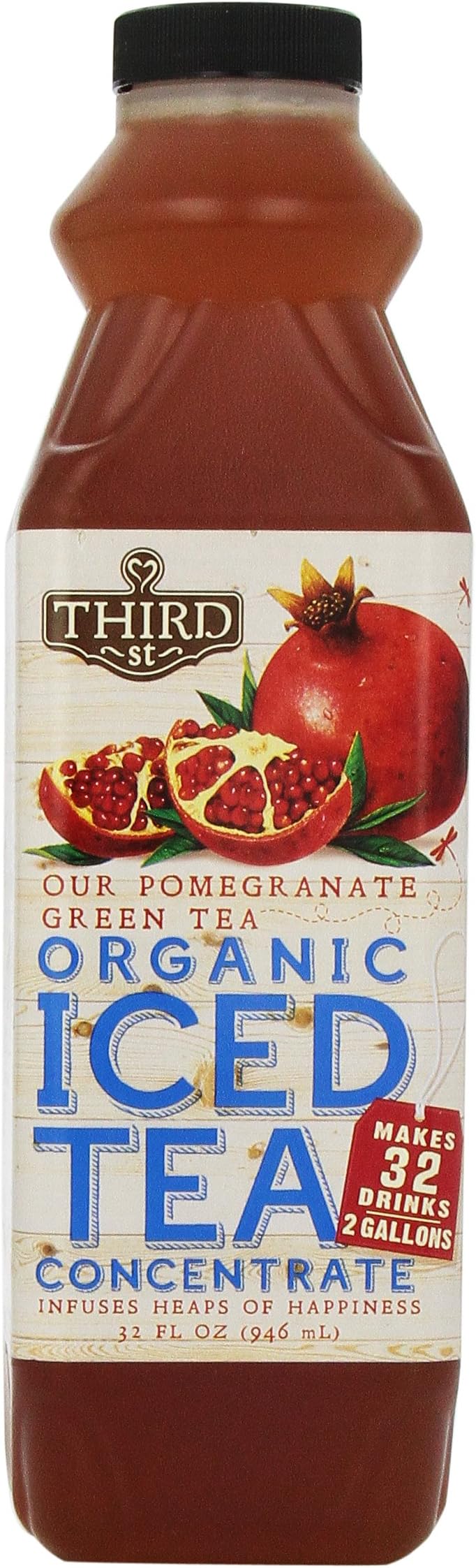 Third Street Chai Pomegranate Green Tea, 32-Ounce (Pack of 6)