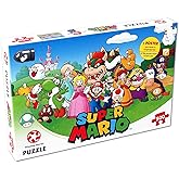 Winning Moves Super Mario and Friends 500 Piece Jigsaw Puzzle Game, Piece Together Mario, Luigi, Yoshi, Bowser and Toad, Gift