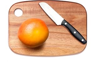 Gtencemen Small Acacia Wood Cutting Boards for Kitchen with Hanging – Mini Wooden Cutting Board for Vegetables, Fruit, Bread,
