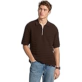 Michael Kors Men's Textured Sweater Zip Polo