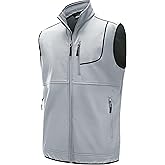 Willit Men's Fleece Golf Vest Outdoor Winter Vest Jacket Softshell Outerwear Sleeveless Jacket for Hiking Causal