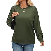 kakola Oversized Sweatshirt for Women Fleece Lined Crewneck Pullover Sweatshirts Loose Fit Fall Long Sleeve Tops