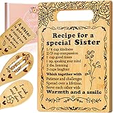 Sister Birthday Gifts Cutting Board Set, Recipe for a Special Sister - Valentines Birthday Gifts for Sister from Sister Engraved Utensil Friendship Sisters Gift for Wome Bestie Best Friend Soul Sister