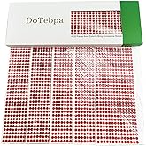 DoTebpa 4032 Pieces 6 mm Bling Rhinestone Sticker Sheet Gem Diamond self Adhesive for Scrapbooking Embellishments and DIY Crafts, Wedding, Decor (Red)