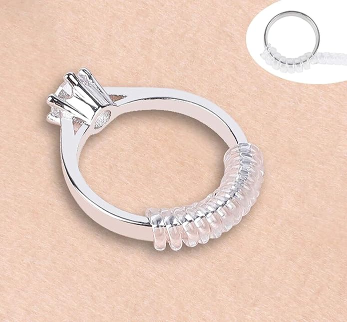 Vsorce4u 1pcs Transparent Spiral Ring Tools Spring Ring Size Adjuster