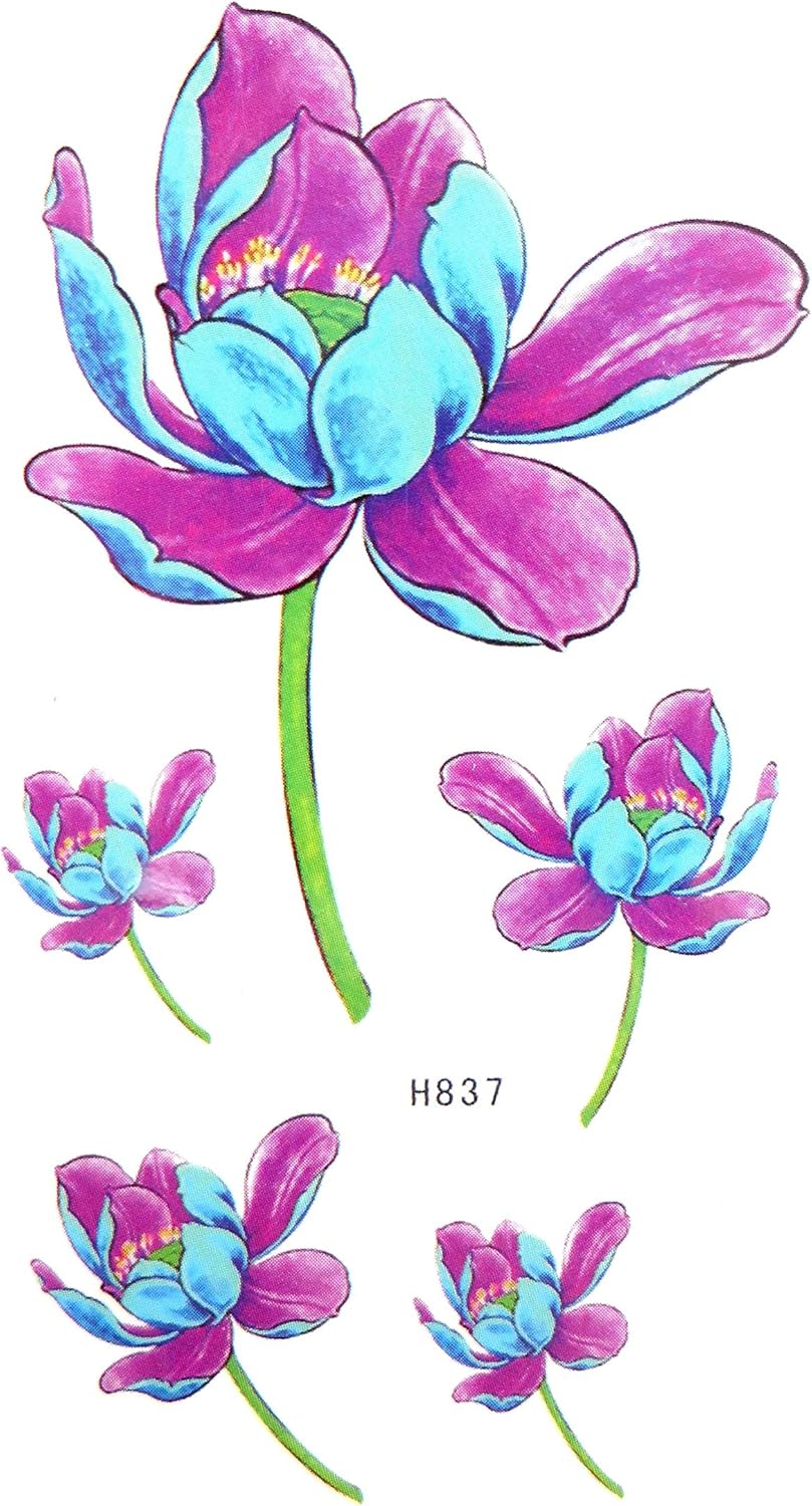 Amazon Com Lotus Flower Temporary Tattoo Cover Up Tattoos On