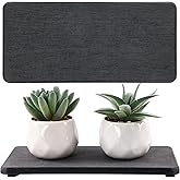 NiuYichee 2 Pcs Water Absorbing Stone Trays, Kitchen/Bathroom Sink Soap Dish, Diatomite Tray Used for Hand Soap & Cosmetic Bottles in The Modern Home, 4" W x 8.3" L, Dark Gray