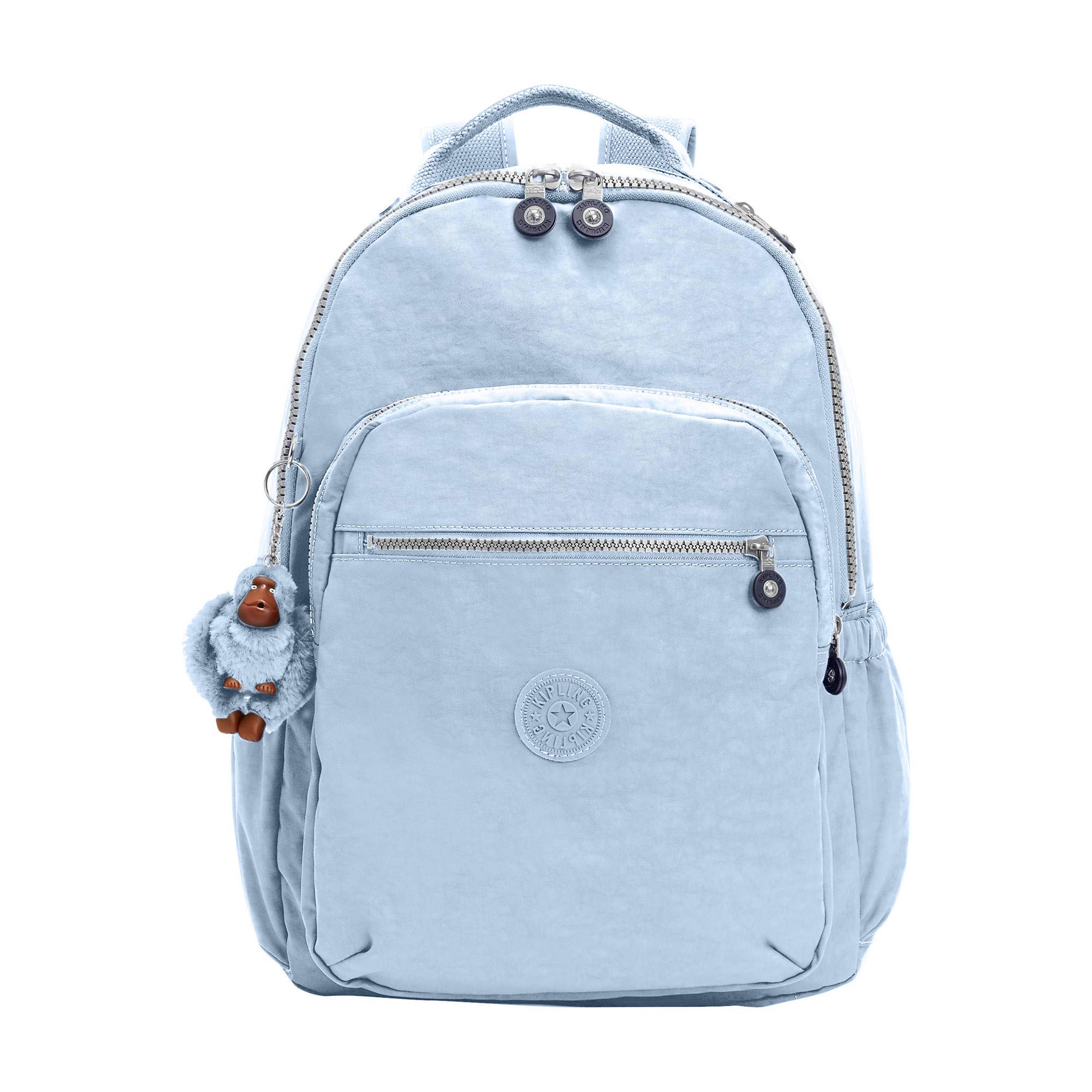 kipling light blue backpack