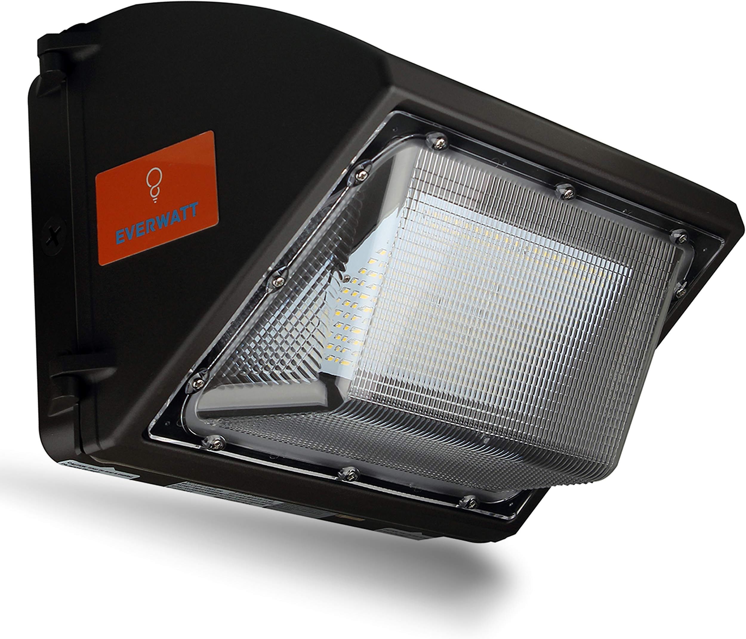 UL & DLC - 60W LED Outdoor Wall Pack Light, 4000K Warm White, 7500 Lumens, 400 Watt Equivalency, Waterproof, Easy Mount, Commercial/Industrial/Residential
