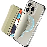 Sinjimoru Magnetic Wallet for iPhone 16/15/14/13/12 Series, Soft Wool Band Grip, Compatible with MagSafe Wallet, Phone Grip Wallet, M-Band Beige