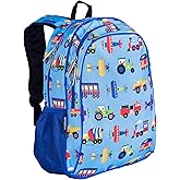 Wildkin 15-inch Kids Backpack – Durable, Padded, Adjustable for School & Travel - Trains, Planes, and Trucks