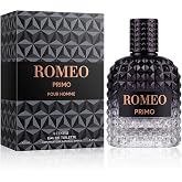 A CENTER Romeo Primo For Men Cologne Eau de Toilette 3.4 Fl Oz Perfume | Marine Woody Aromatic Profile | Violet Ginger Sage Vetiver Clean Earth Woods Sent | Daily Use Spray Gift