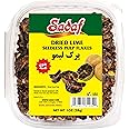Sadaf Dried Lime Seedless Pulp Flakes - Dried Lime Pulp for Cooking and Food Flavoring - Natural Dehydrated Limes - Kosher - 1 Oz Package