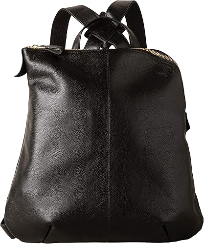 Amazon イマイバッグ Genova 牛革 ミニリュック 本革 日本製 L字ファスナー リュックサック おしゃれ かわいい カジュアル シンプル 上品 軽量 リュック 通勤 通学 大人 大容量 レディース ガールズ 女性 2670 ブラック Imaibag イマイバッグ レディース