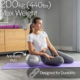 Core Balance Soft Pilates Ball Anti Burst 23cm Inflation Tube Small 9 Inch view 3