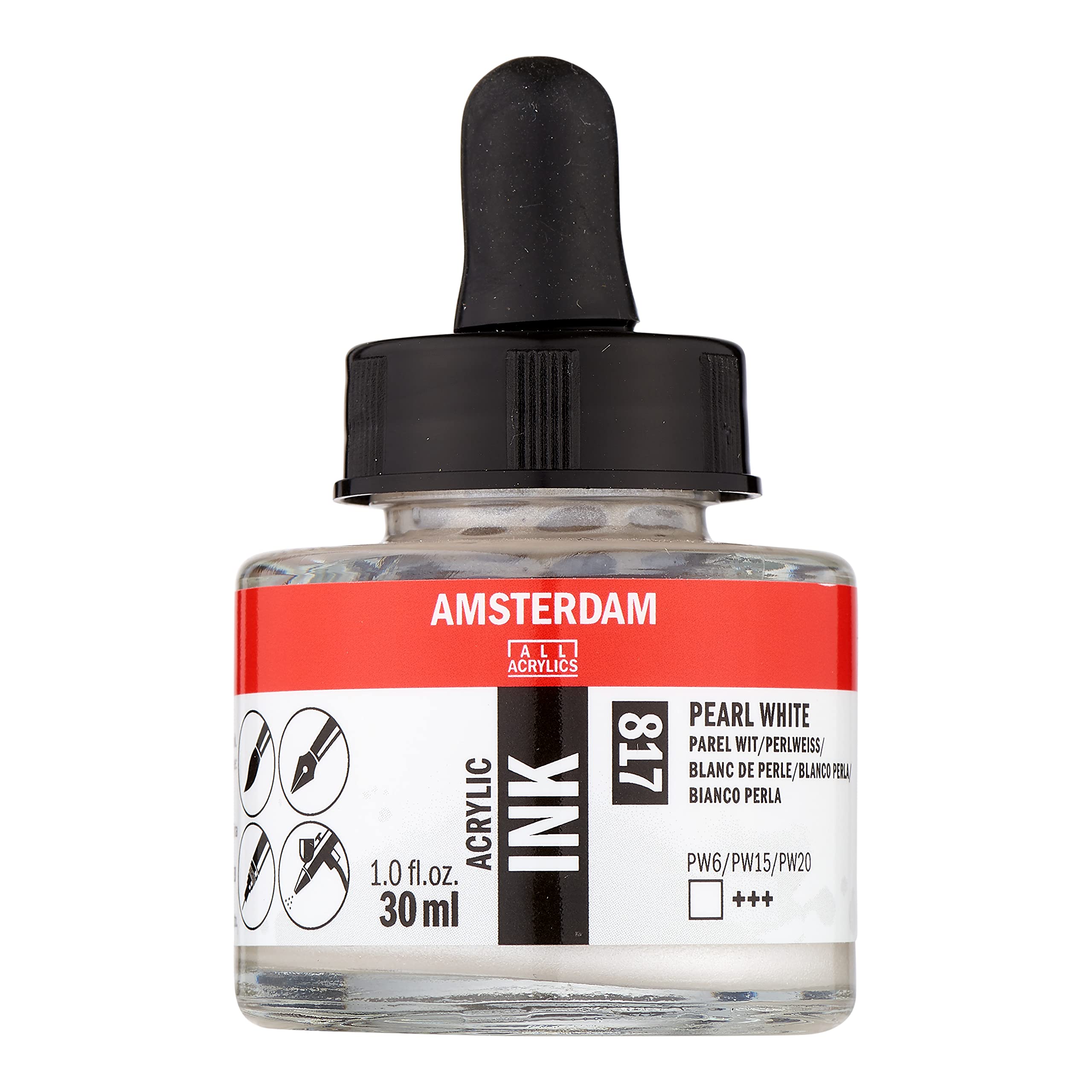 Amsterdam Acrylic Ink Bottle 30 ml Pearl white 817 (17208170)