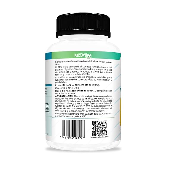 Potente Probiótico con Aloe Vera e Inulina [10 mil millones UFC] – Regula el tránsito intestinal y Mejora la digestión – Previene el estreñimiento – ...