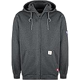 BOCOMAL FR Hoodies Zipper Front 10.5oz Cotton Fleece Flame Resistant Hooded Sweatshirts