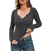 Totatuit Fall Sweaters for Women 2025 Lightweight Long Sleeve V Neck Shirts Knit Basic Slim Fit Going Out Tops