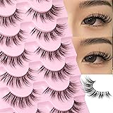 False Eyelashes 3D Wispy Natural Lashes 16mm Mink