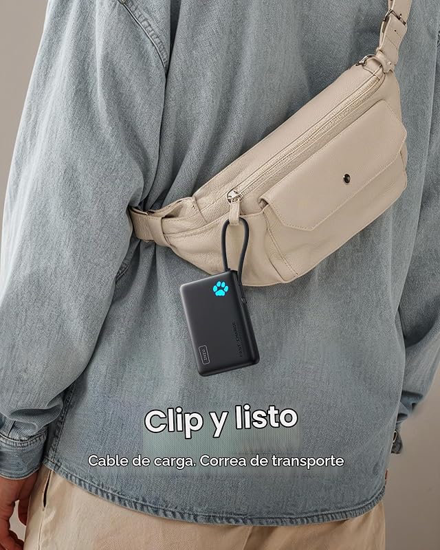 Power Bank de 45W, pequena bateria externa de 10000mAh com viagem rápida de carga