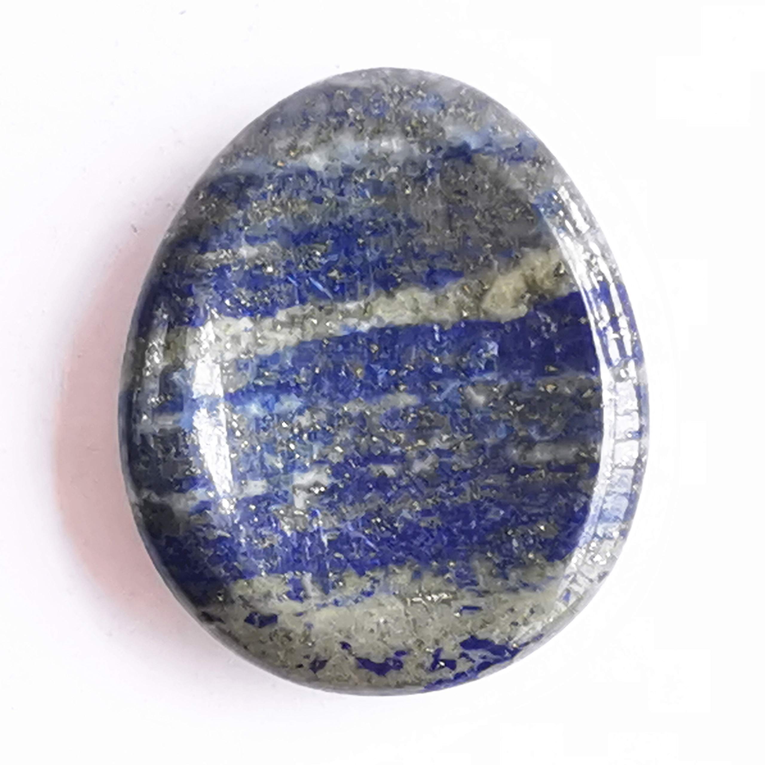 Manekieko Natural Lapis Lazuli Water Drop Chakra Thumb Worry Stone,Stress Relax Healing Reiki Crystal Pocket Palm Stones