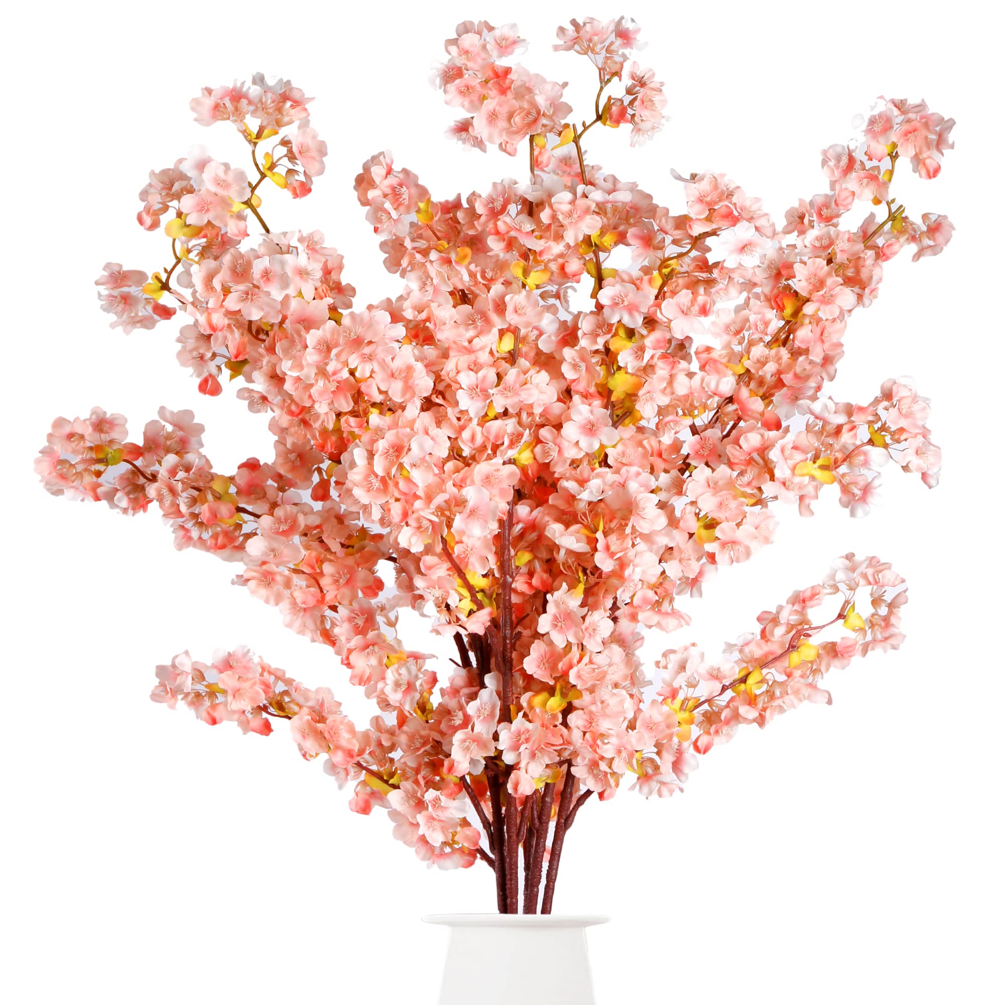 Sggvecsy Cherry Flower Branches Plum Blossom Artificial Flowers Branches 39 Inch Branches Flowers Tree Stems for Home Wedding Party Decor (3 Pcs, Pink)