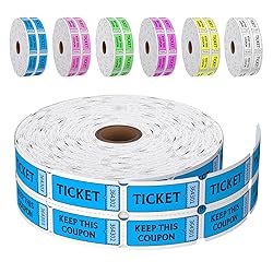 LKXSPLABE Fluorescence Raffle Tickets Double Roll