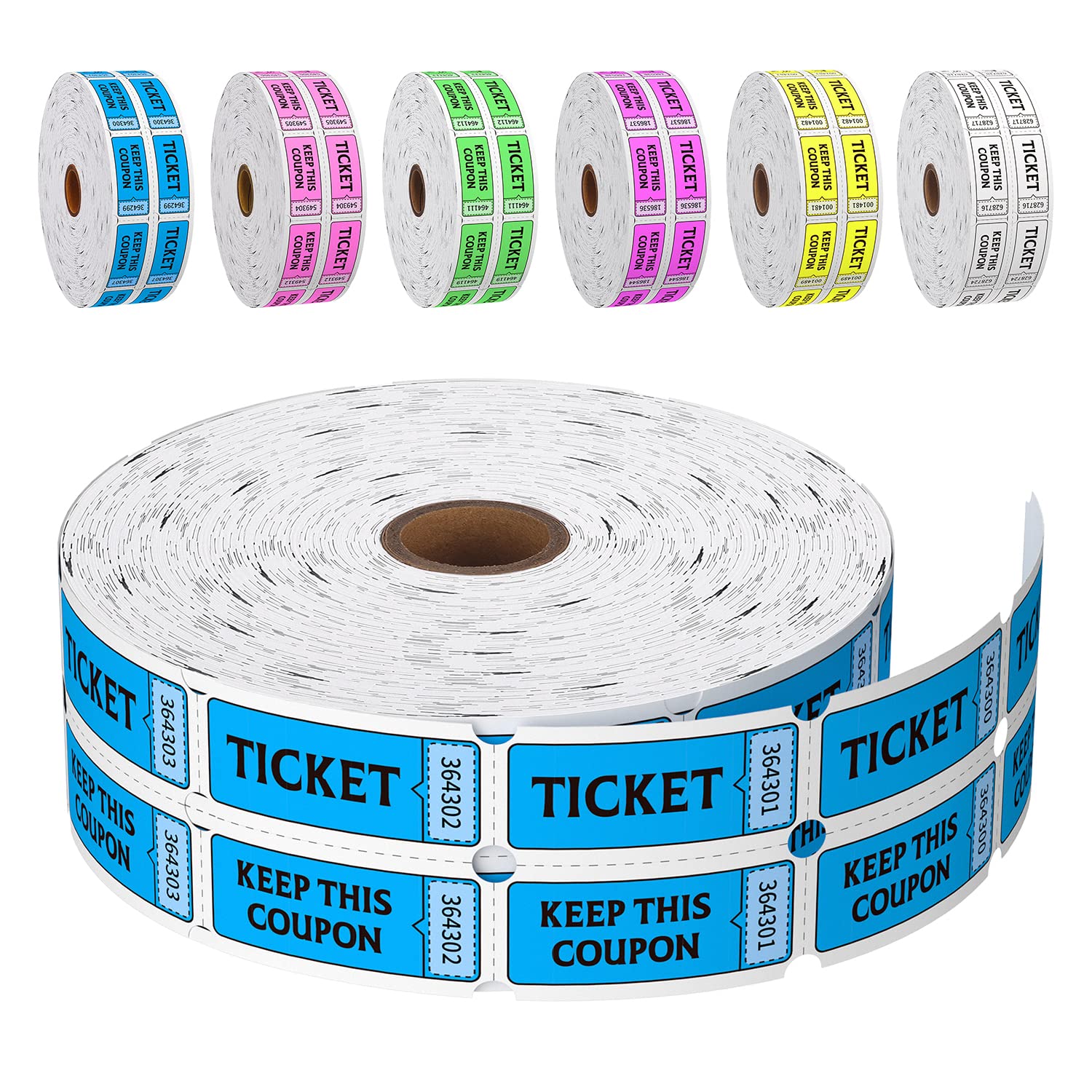 LKXSPLABE Fluorescence Raffle Tickets Double Roll