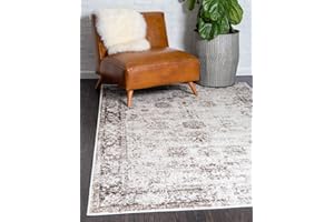 Unique Loom Sofia Collection Area Rug - Casino (6' 1" x 9' Rectangle, Beige/ Tan)