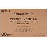 AmazonFresh 80 Ct. K-Cups, French Vanilla Flavored Medium Roast, Keurig K-Cup Brewer Compatible