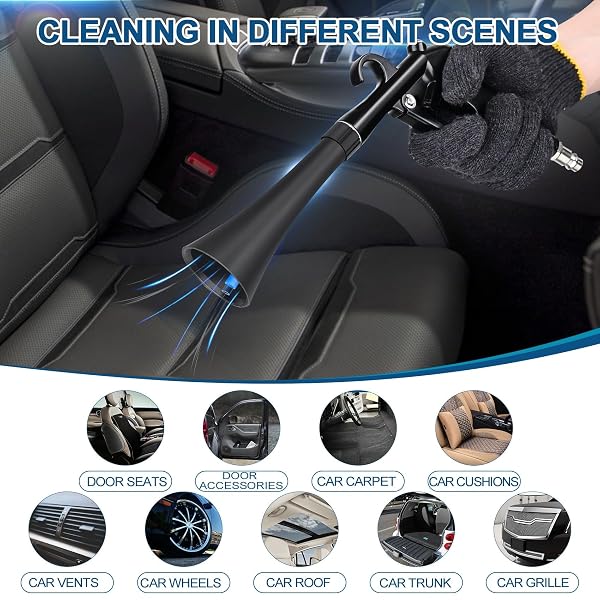 CAR CLEANING GUN DETAILING INTERIOR DRYER AIR BLOW GUN, HIGH PRESSURE BLOWER GUN, CAR DETAILING KIT INTERIOR CLEANER, CAR DETAILING TOOLS FOR CAR QUICKLY BLASTS DIRT AND DUST WORKS WITH AIR