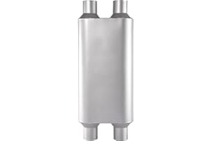 Floshine Universal 80Series Mufflers 3.0 Inch Dul Inlet (ID) 3.0 Inch Dul Outlet (ID), 3 Chamber Performance Automotive Muffler Exhaust FH20D20