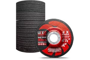 LUCKUT Grinding Wheels Grinding Discs 4-1/2'' x 1/4'' x 7/8'' Grinder Wheel Center Metal Aggressive Grinding for Angle Grinders-25 Pack