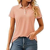MAGCOMSEN Women's Polos Golf Shirts Short Sleeve UPF 50+ Collared Shirt Quick Dry Tennis Work Athletic Tops