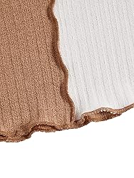 Milumia Girl's Rib Knit Color Block Crop Tee Short