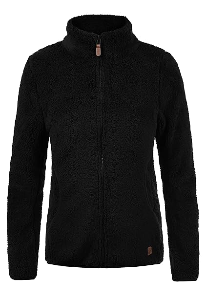 DESIRES Telsa Damen Fleecejacke Teddyfleece Zip-Jacke Sweatjacke Mit Stehkragen Und Taschen