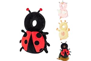 NICE CHOICE Baby Head Back Protector Backpack Toddler Safety Protector Cushion Pad Soft, Adjustable and Lightweight Design for Safe Walking and Crawling Toddlers Girls and Boys(Ladybug)
