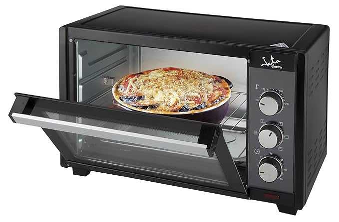 Jata HN545 Horno 4 funciones y capacidad de 45 litros, 2000 W, Acero Inoxidable, Negro