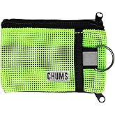Chums Surfshorts Flow Wallet - Ultra Thin Slim Card RFID Wallet For Men with Keyring Attachment & Quick Drying Mesh - EV Green