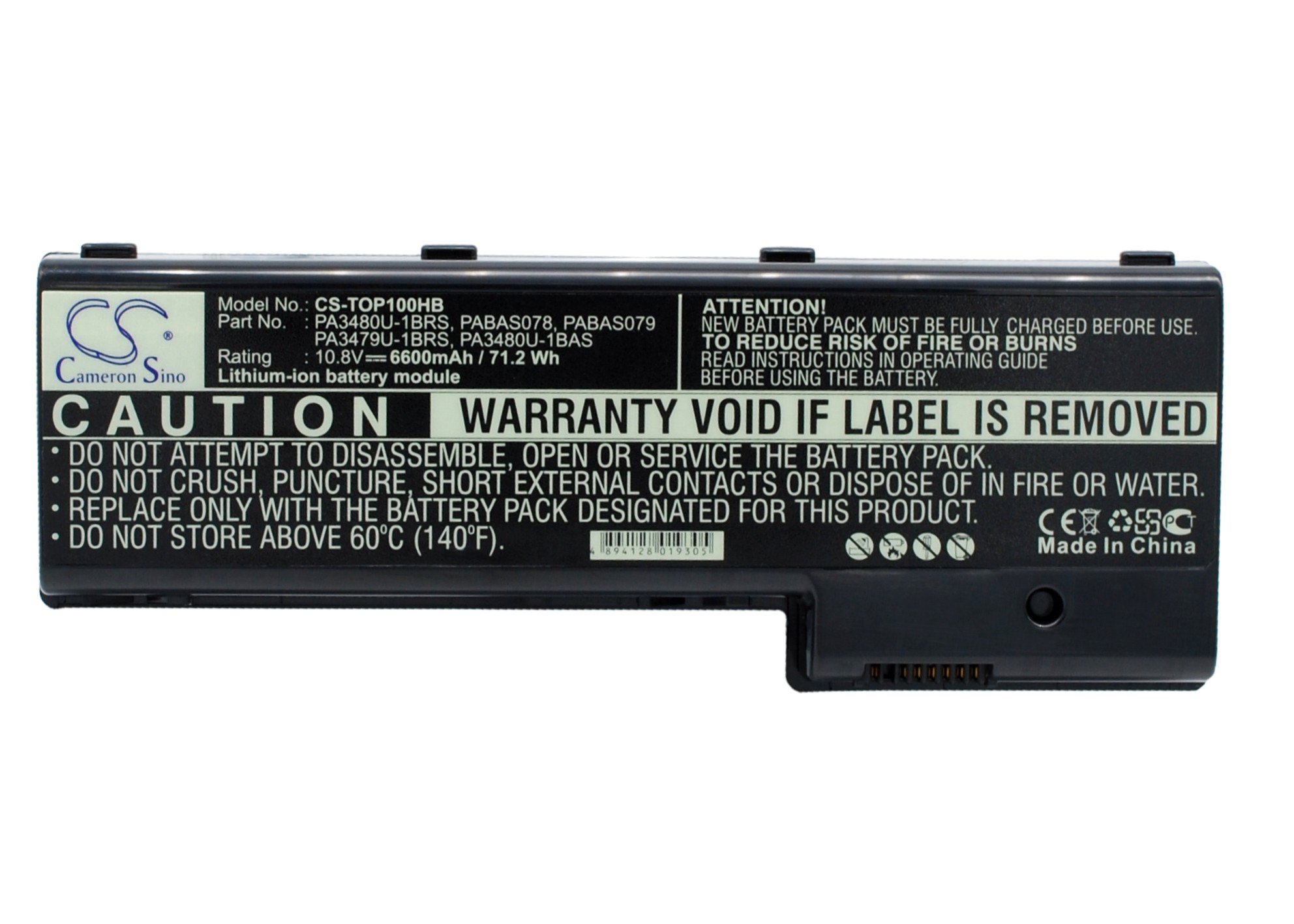 6600mAh Battery Replacement for Toshiba Satellite P100-112 Satellite P100-413 Satellite P100-ST9212 