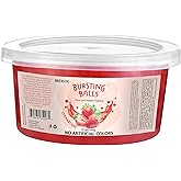 Strawberry Popping Boba Pearls - Bursting Bubble Tapioca Pearls for Bubble Tea (Strawberry 1 LB Pack)
