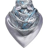 Mariorlsy 35" Men's Silk Cowboy Scarf - Oversized Western Bandana Neckwear, Large Square Scarf with Gift Packaging