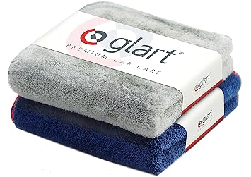 Glart 2er Set Mikrofasertücher, für Lackpolitur, Scheiben, Cockpit, Polieren & Trocknen bei Auto, Motorrad, Microfaser Polier