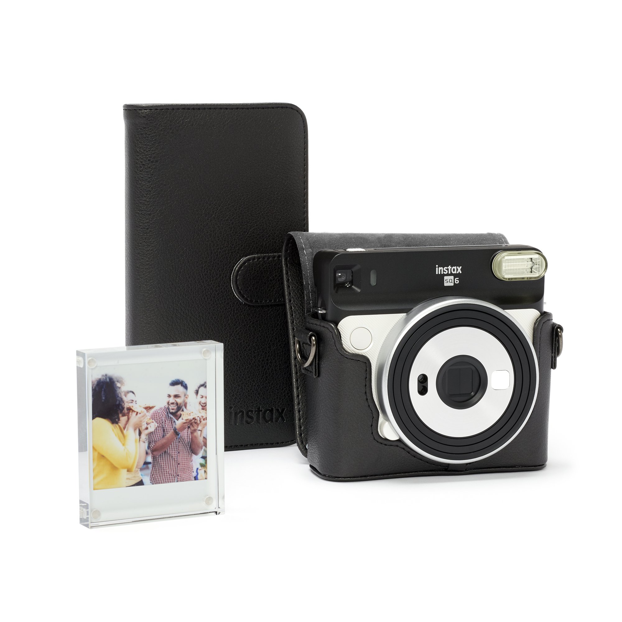 Instax SQ6 Accessory Pack Containing, Ready-to-Take Camera Case, 80 Image Photo Album, Magnetic Photo Display Block, Black